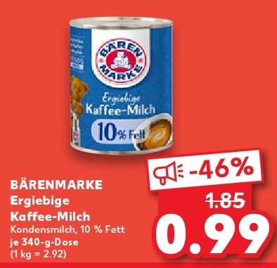 Ergiebige Kaffee-Milch
