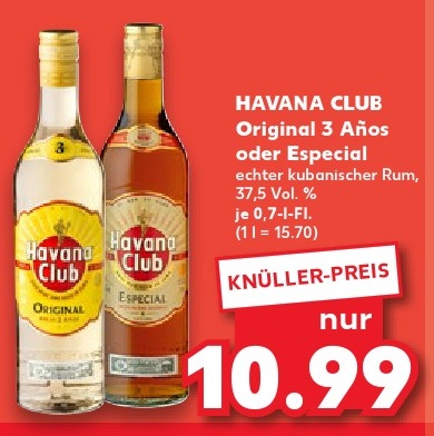 HAVANA CLUB Original 3 Años oder Especial