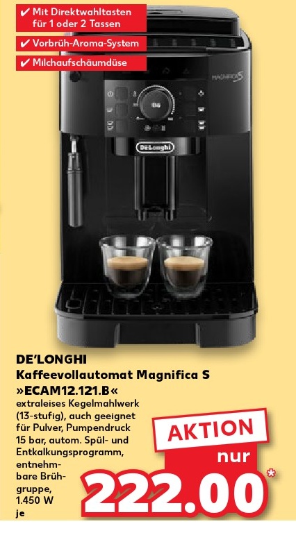 DELONGHI Kaffeevollautomat Magnifica S ECAM12.121.B