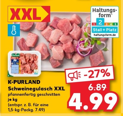K-PURLAND Schweinegulasch XXL
