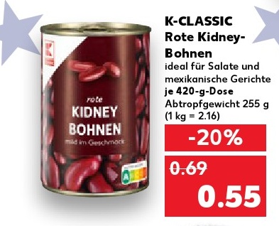 K-CLASSIC Rote Kidney-Bohnen