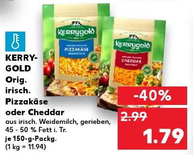 KERRYGOLD Pizzakäse oder Cheddar