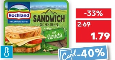 Hochland Sandwich Scheiben mit Gouda