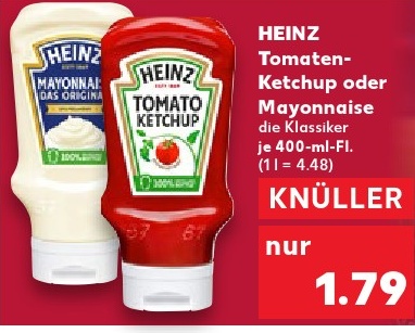 HEINZ Tomaten-Ketchup oder Mayonnaise