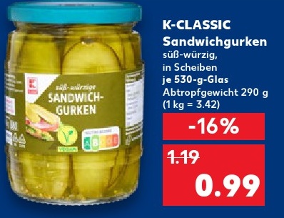 K-CLASSIC Sandwichgurken
