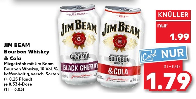 JIM BEAM Bourbon Whiskey & Cola