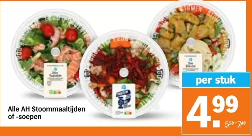 Alle AH Stoommaaltijden of -soepen