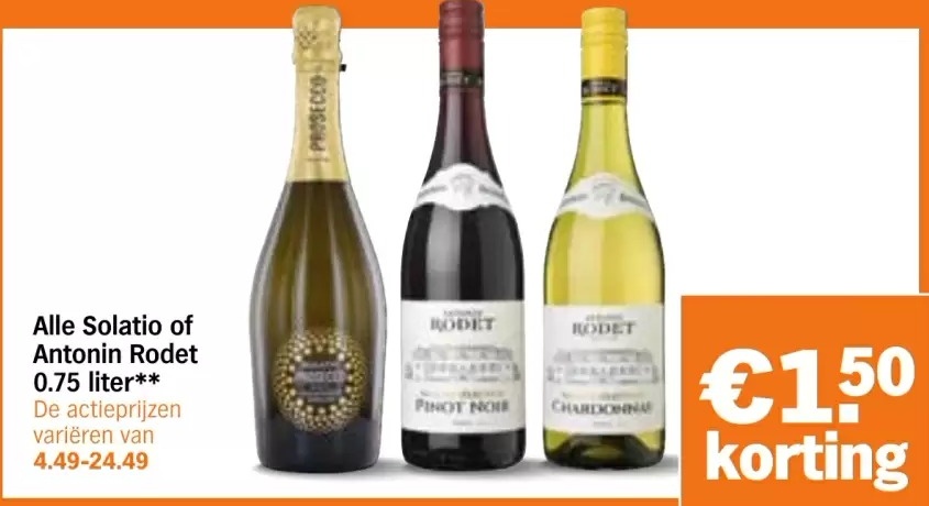 Alle Solatito of Antonin Rodet 0.75 liter
