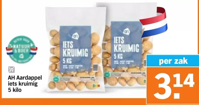 AH Aardappel iets kruimig 5 kg