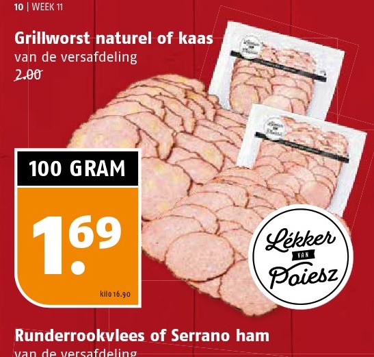 Grillworst naturel of kaas