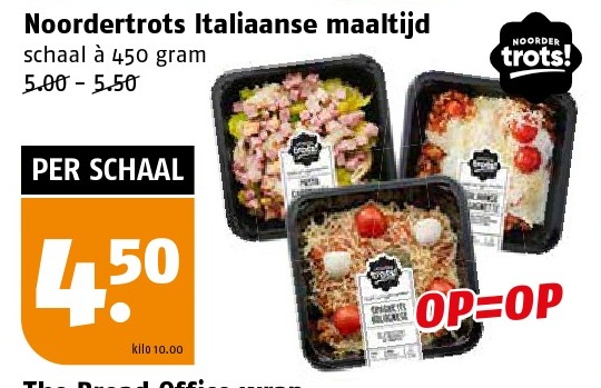 Noordertrots Italiaanse maaltijd
