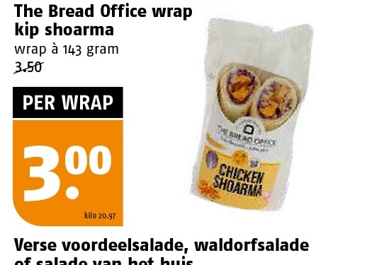 The Bread Office wrap kip shoarma