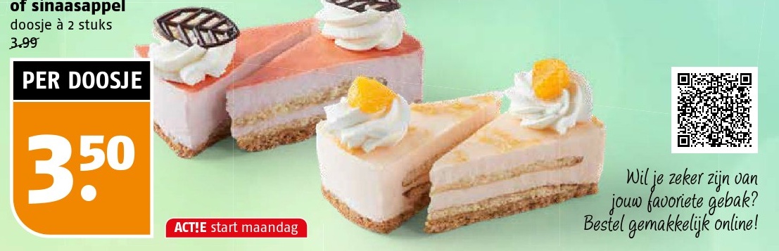 Dessert gemengd (doosje 2 x gebakjes)