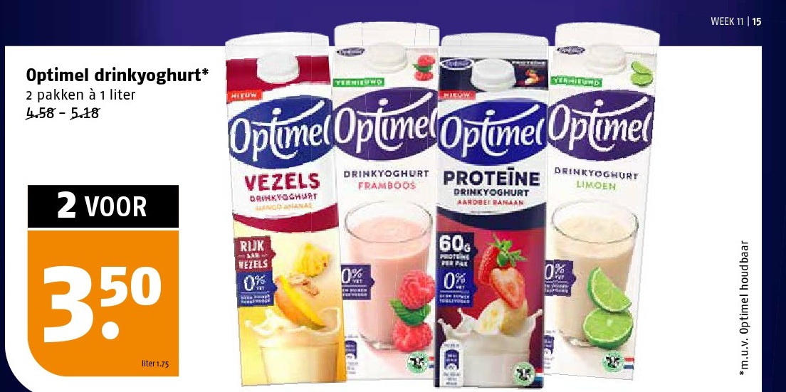 Optimel drinkyoghurt