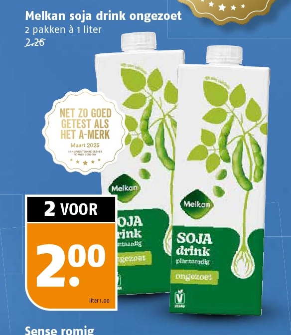 Melkan soja drink ongezoet