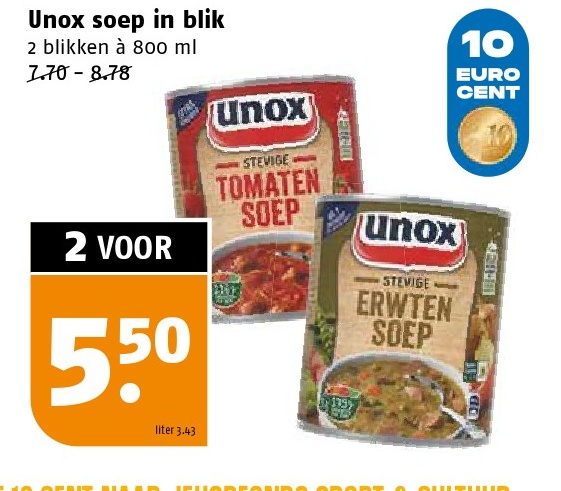 Unox soep in blik