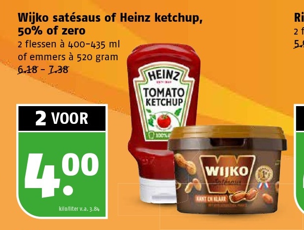 Wijko satésaus of Heinz ketchup