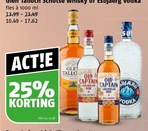 Glen Talloch Scotch Whisky or Esbjerg Vodka