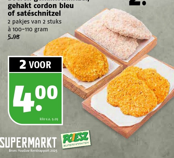 gehakt cordon bleu of satéschnitzel