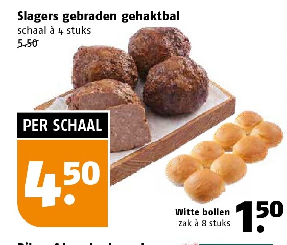 Slagers gebraden gehaktbal