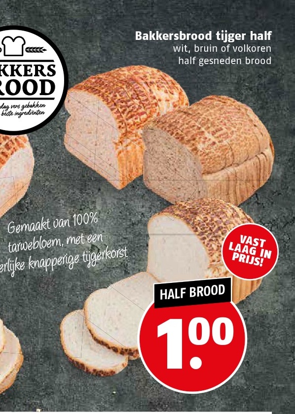 Bakkersbrood tijger half