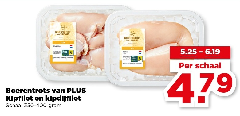 Boerentrots van PLUS Kipfilet en kipdijfilet