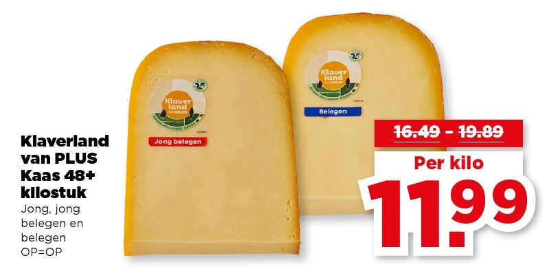 Klaverland van PLUS Kaas 40+ kilostuk