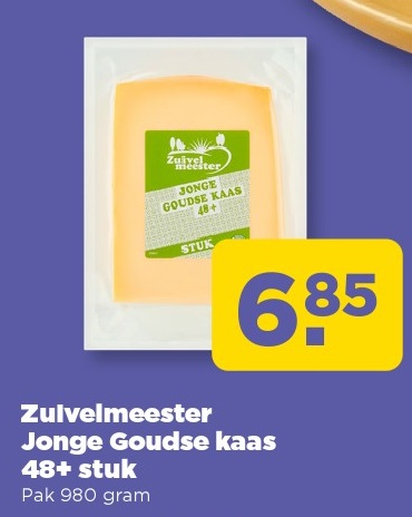 Zulvelmeester Jonge Goudse kaas 48+ stuk