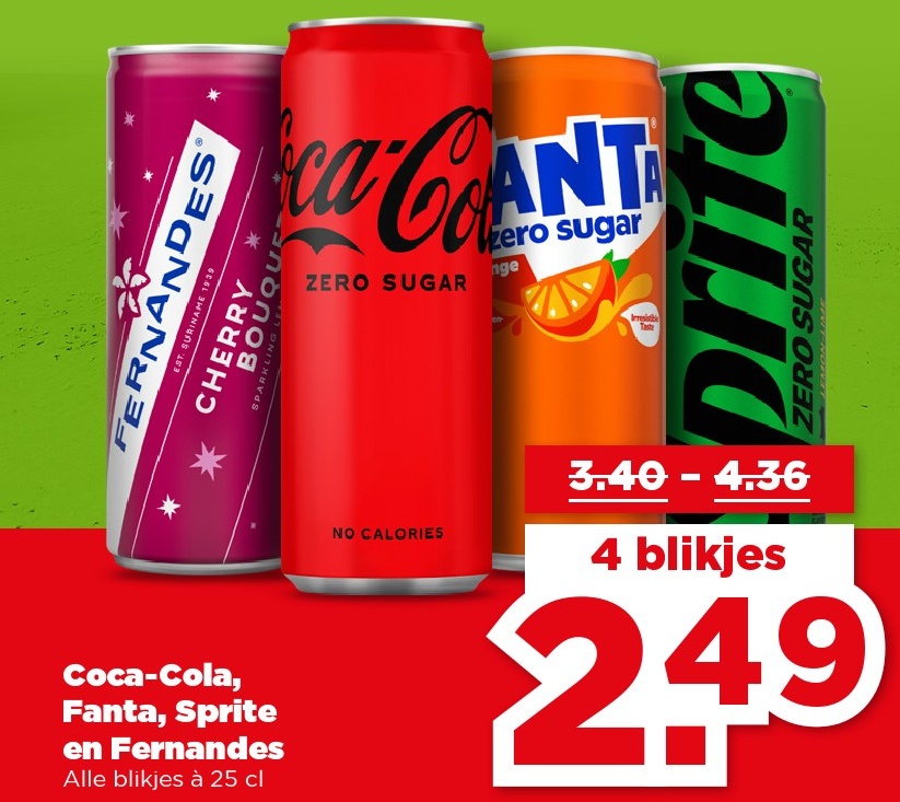 Coca-Cola, Fanta, Sprite en Fernandes