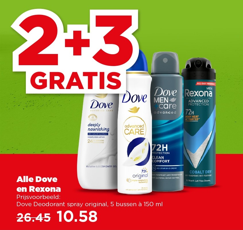 Dove Deodorant spray original, 5 bussen à 150 ml