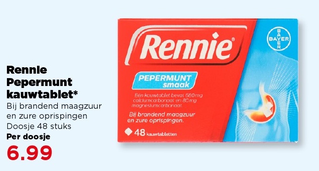 Rennie Pepermunt kauwtablet