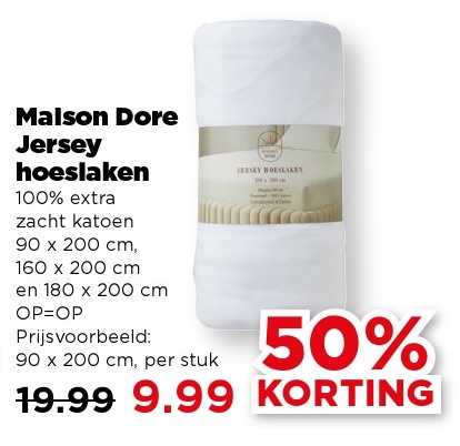 Malson Dore Jersey hoeslaken