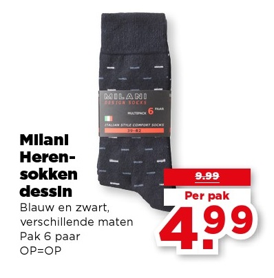 Milani Heren-sokken dessinn
