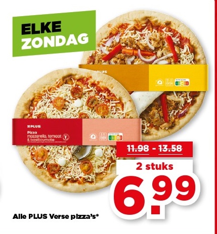 PLUS Verse pizza's