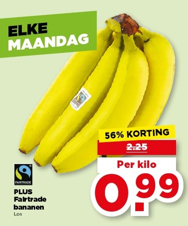 PLUS Fairtrade bananen