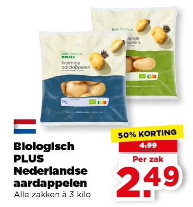 Biologisch PLUS Nederlandse aardappelen