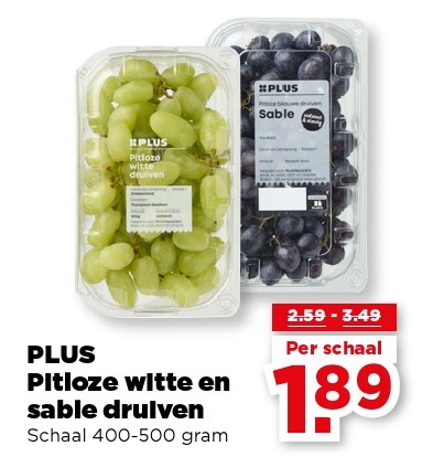 PLUS Pitloze witte en sable druiven