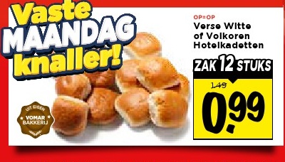 Verse Witte of Volkoren Hotelbollen
