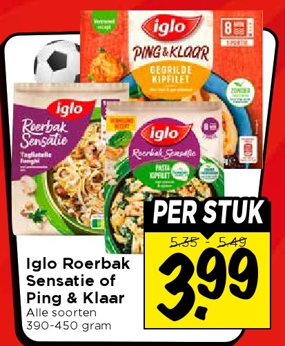 Iglo Roerbak Sensatie of Ping & Klaar