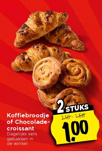 Koffiebroodje of Chocolade-croissant
