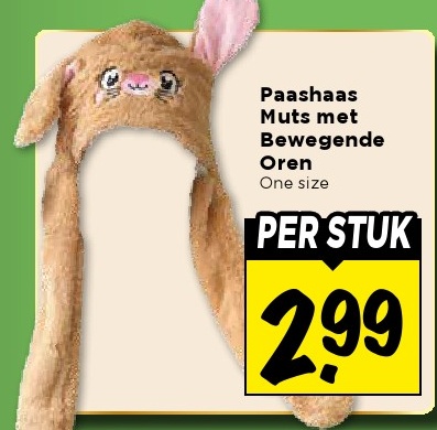 Paashaas Muts met Bewegende Oren