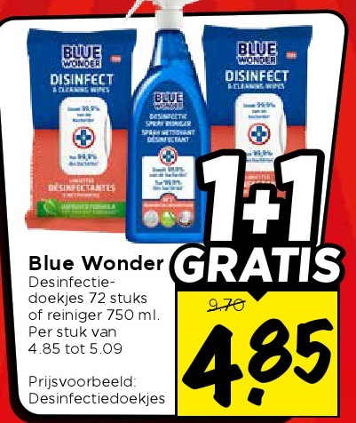 Blue Wonder Desinfectie-doekjes
