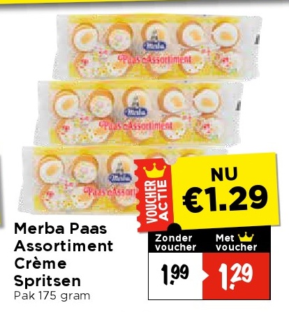 Merba Paas Assortiment Crème Spritsen
