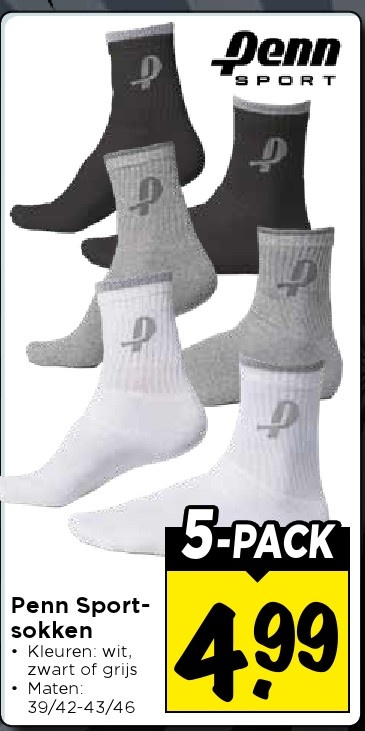 Penn Sportsokken 5-PACK