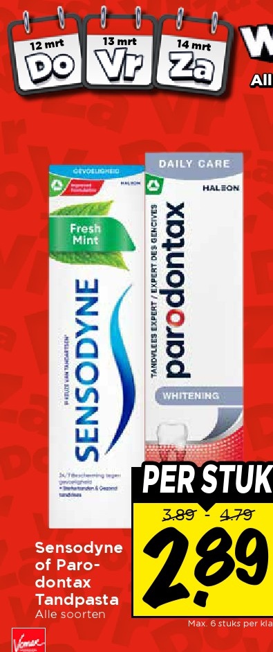 Sensodyne of Parodontax Tandpasta