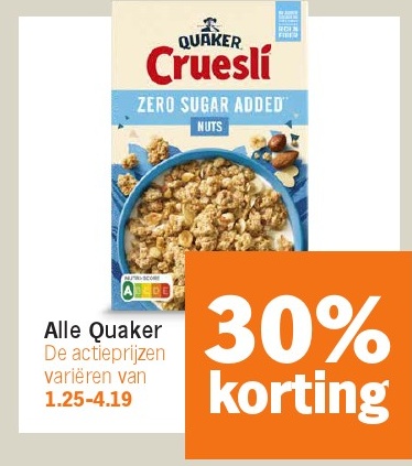 Quaker Cruesli Zero Sugar Added Nuts