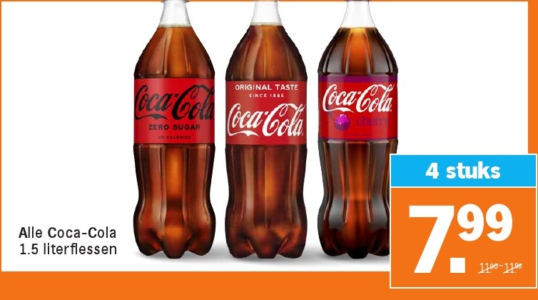 Alle Coca-Cola 1.5 literflessen