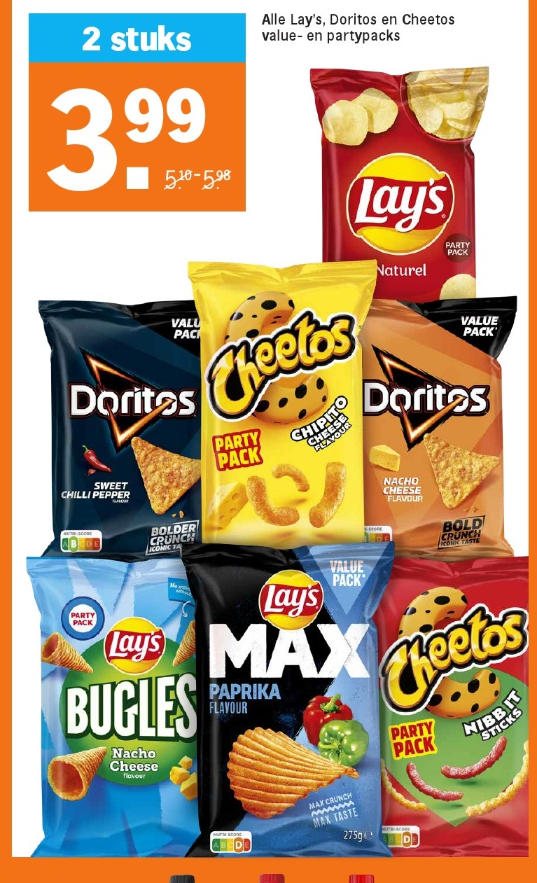 Lay's, Doritos en Cheetos