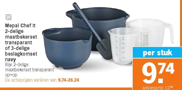 Mepal Chef It 2-delige maatbekerset transparant