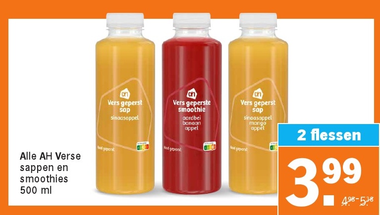 Alle Ahi Verse sappen en smoothies 500 ml